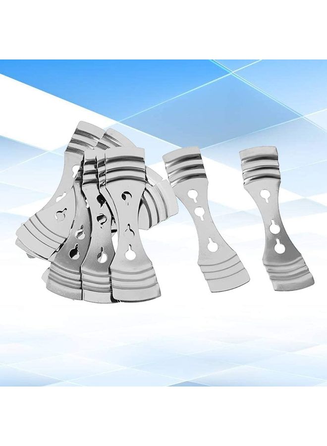 8-Piece Candle Wick Holder Set Silver One Size