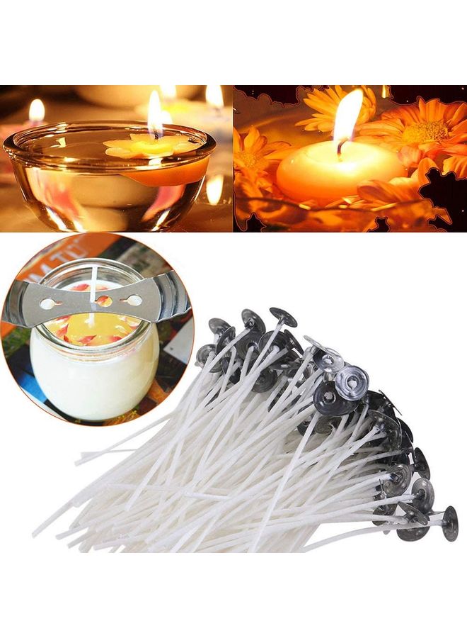 8-Piece Candle Wick Holder Set Silver One Size