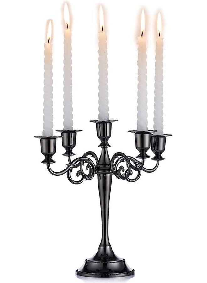 Decorative Candle Holder Black 27cm