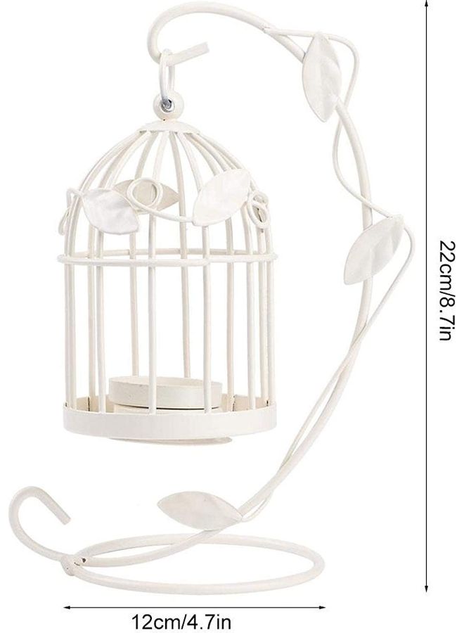 Vintage Candle Holder White 22x12cm