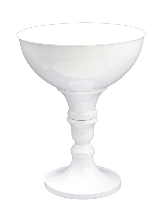 Metal Table Top Candle Holder White 41x20cm