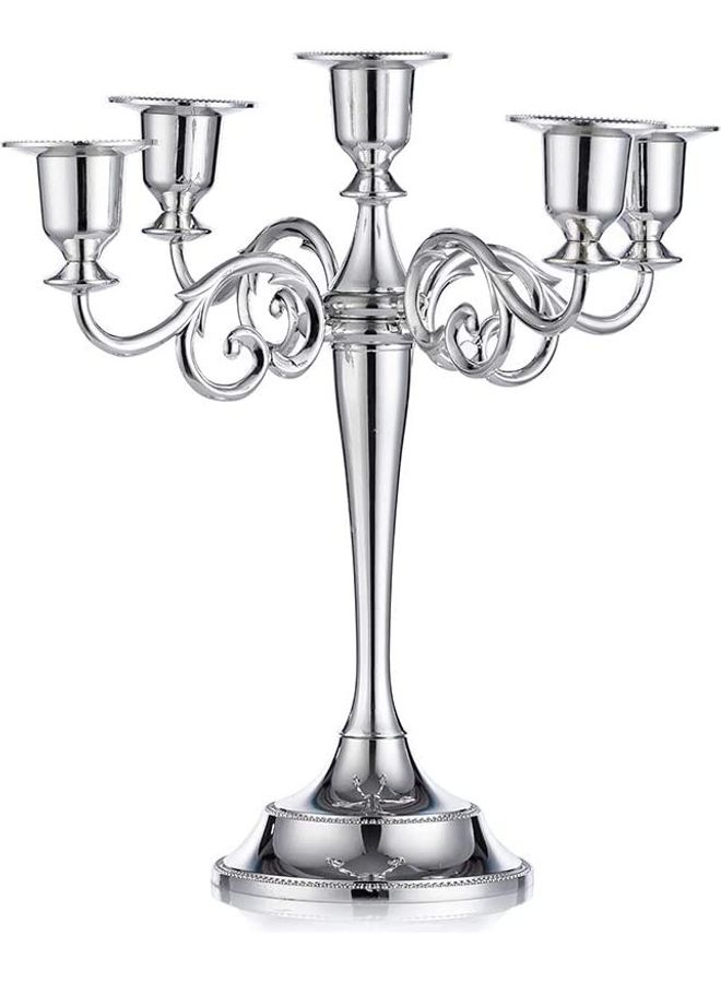 Decorative Candle Holder Silver 27cm