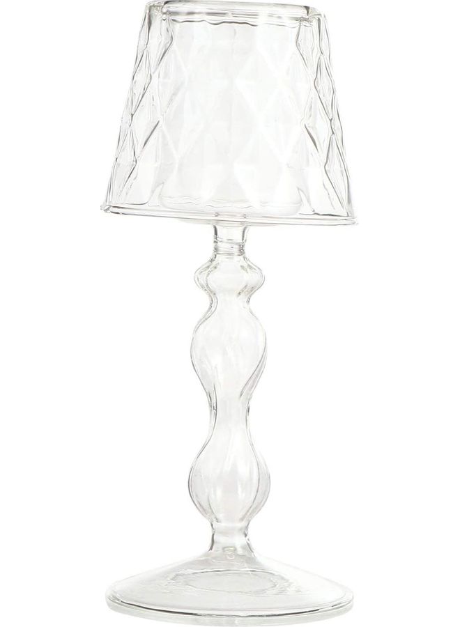 Lamp Shaped Candle Holder Clear 19x8cm