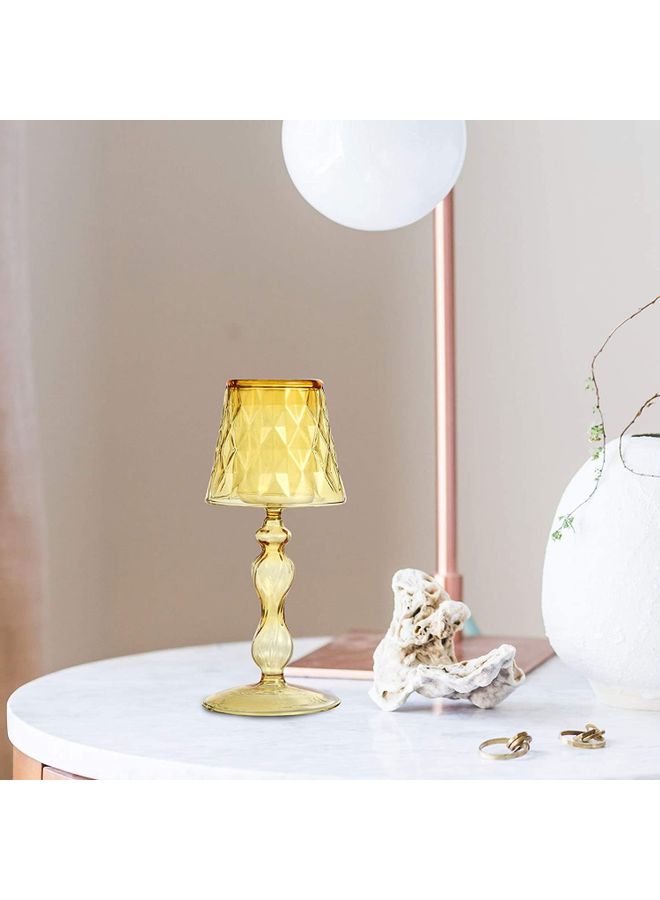 Lamp Shaped Candle Holder Gold 19x8cm