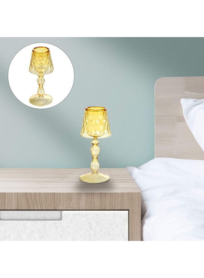 Lamp Shaped Candle Holder Gold 19x8cm