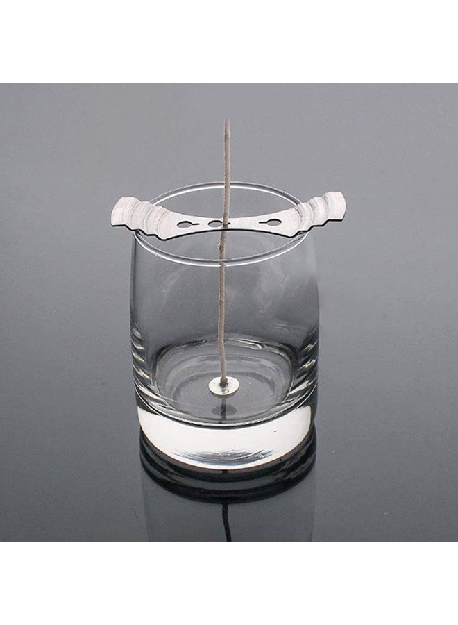 8-Pieces Metal Candle Wick Centering Devices Silver One Size
