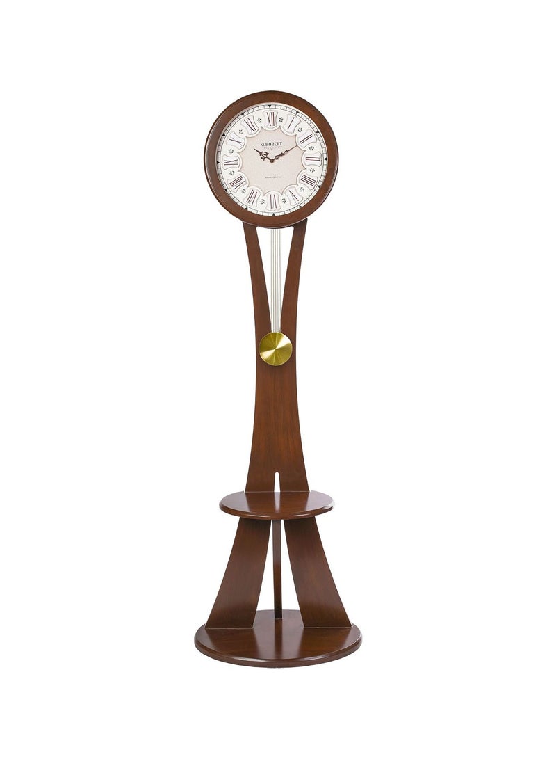 Wooden Floor Standing Clock Italian Design Size: 160 X 35 X 52 cm Silent Silky Move Pendulum 3D Numerals