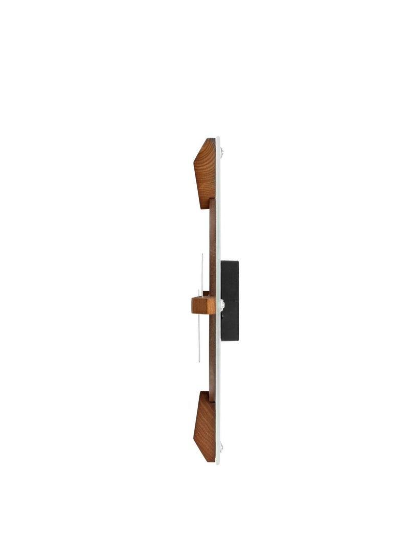 Wood & Glass Fusion Wall Clock - 32 cm x 32 cm (Medium)