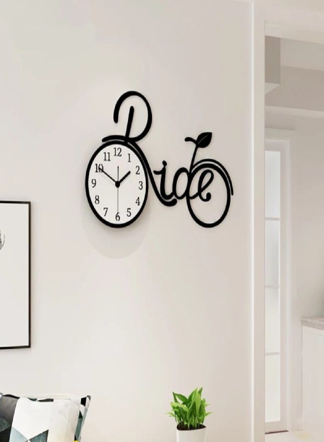 Acrylic 3D Large Ride Bicycle Wall Clock
