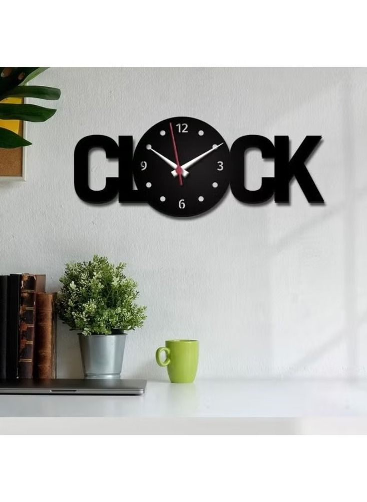 Text Shape 3D Wall Clock - Home & Office Decor - Laser Cut Smart Watch Wall Art wall stickers WALL DECOR wall clock Clock watch DIY Clocks Wall Decor