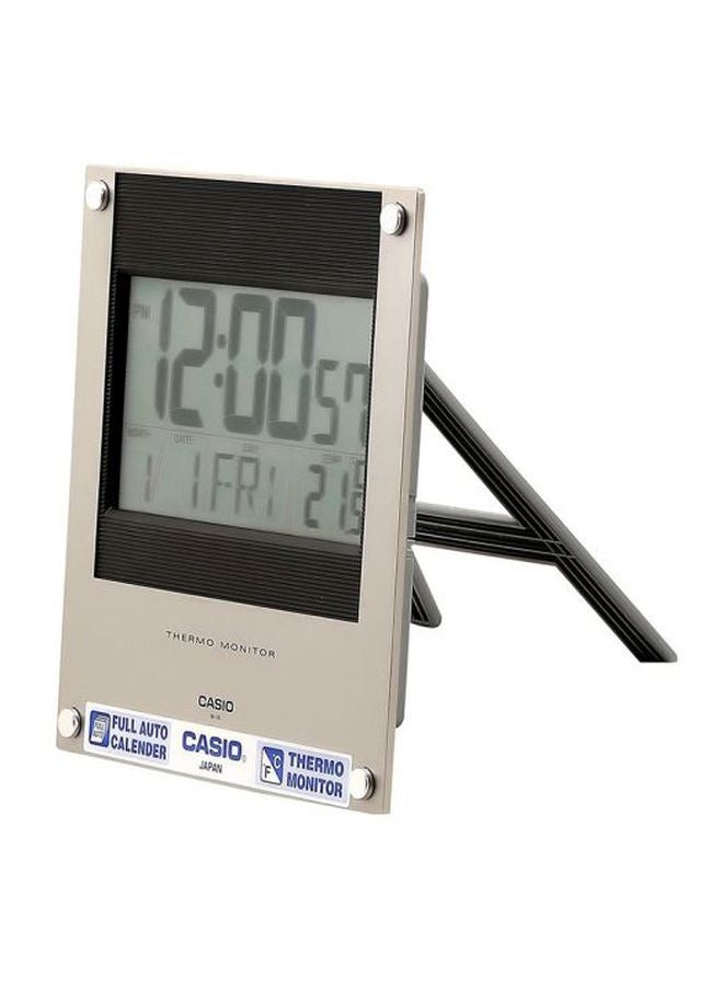 Square Shaped Digital Wall Clock Grey/Black 236x221x25mm