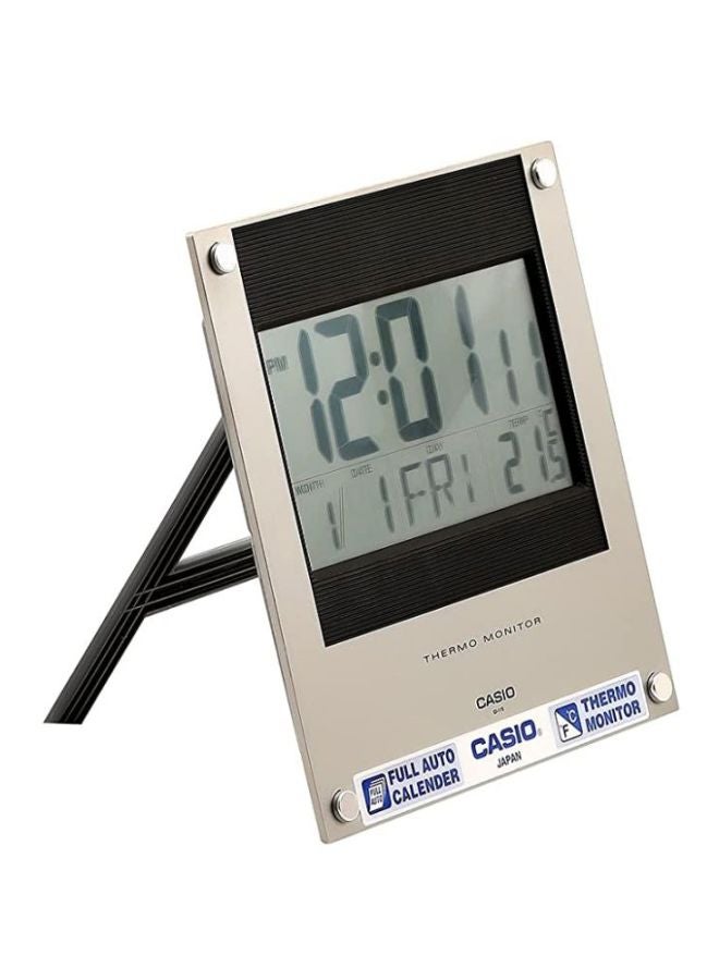Square Shaped Digital Wall Clock Grey/Black 236x221x25mm