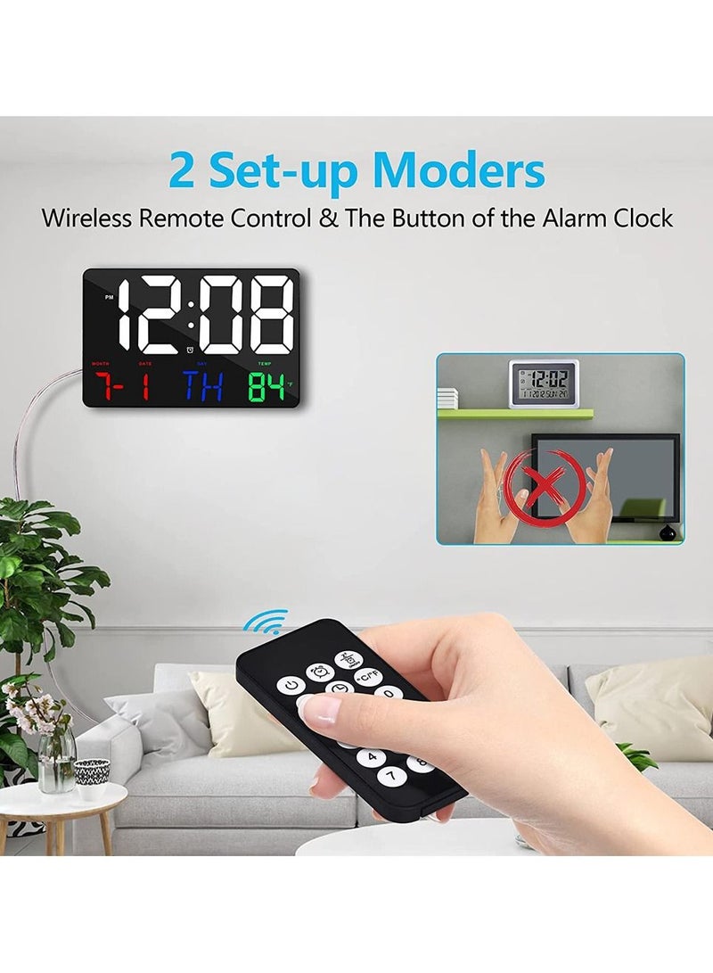 717 colour words wall clock Digital Clock Large Display,11.4