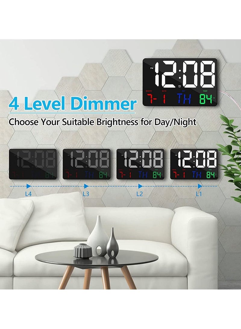 717 colour words wall clock Digital Clock Large Display,11.4