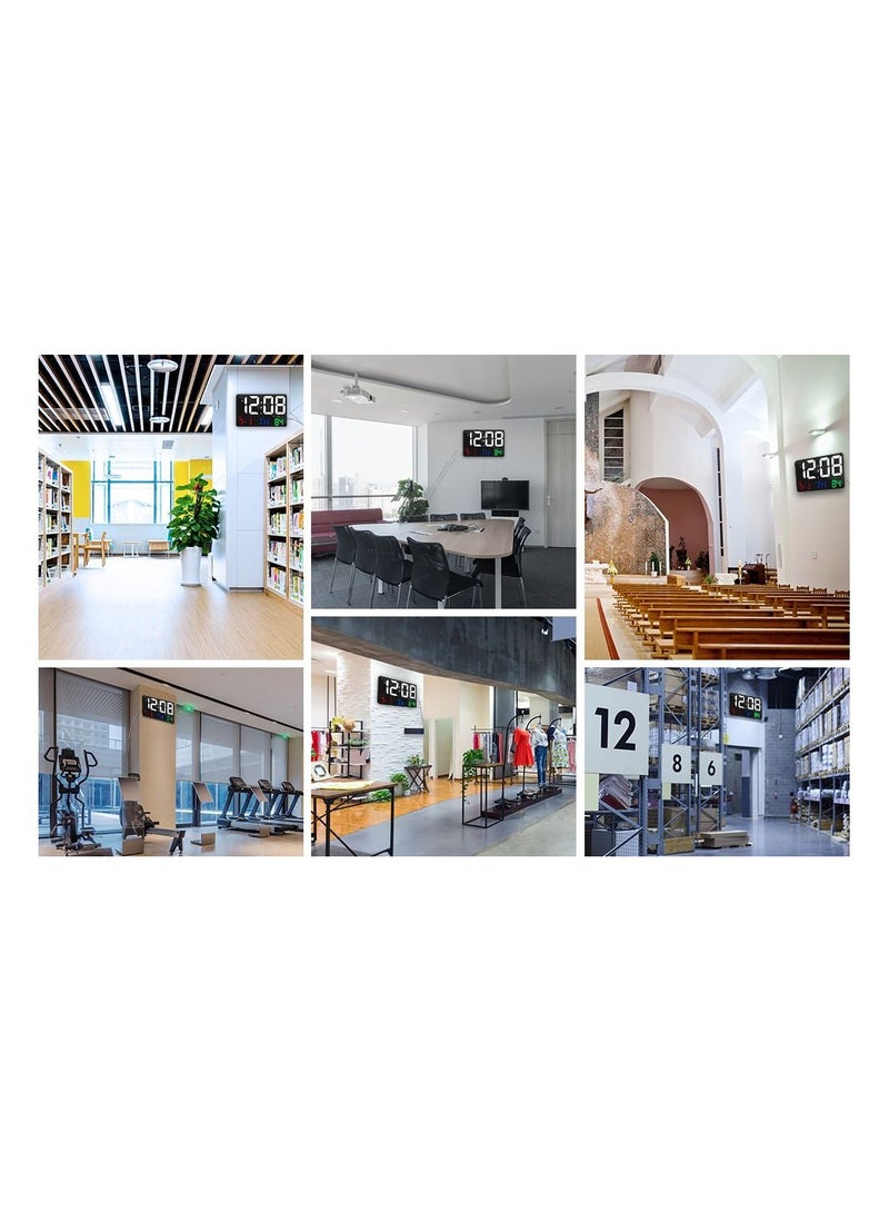 717 colour words wall clock Digital Clock Large Display,11.4