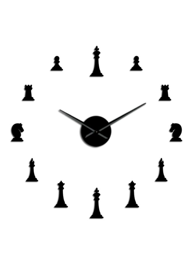 Chess Designed Wall Clock Black 15x10x4.5cm