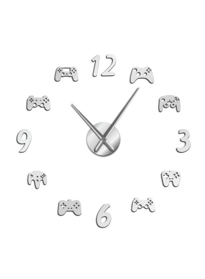 DIY Game Controller Designed Wall Clock Silver 15x10x4.5cm