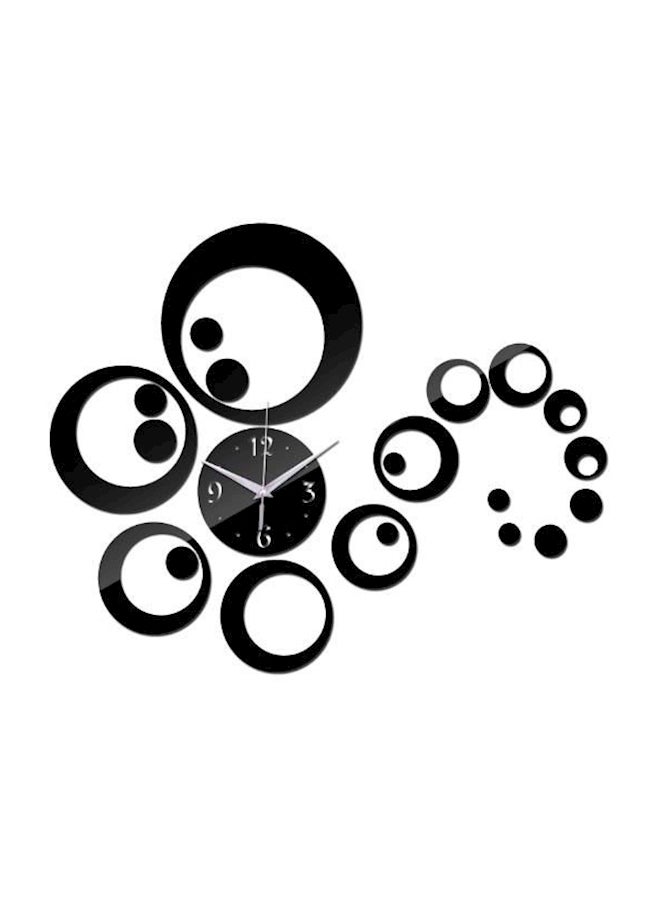 Circles Wall Clock White/Black