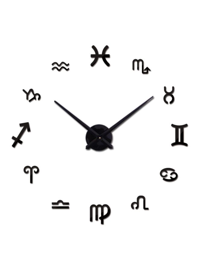 DIY Twelve Constellations Designed Wall Clock Black 15x10x4.5cm