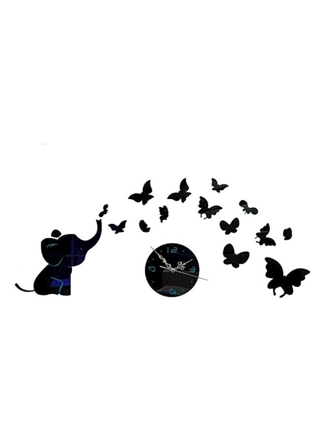 Acrylic Digital Wall Clock Black