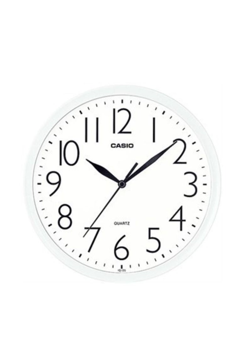 Casio White Round Analog Wall Clock IQ-05-7DF