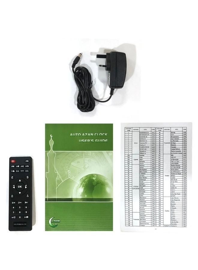 AZ7058-6 Clock Double Row Azan Clock & clock Islamic Azan Wall Clock Mosque Prayer Clock Ramadan