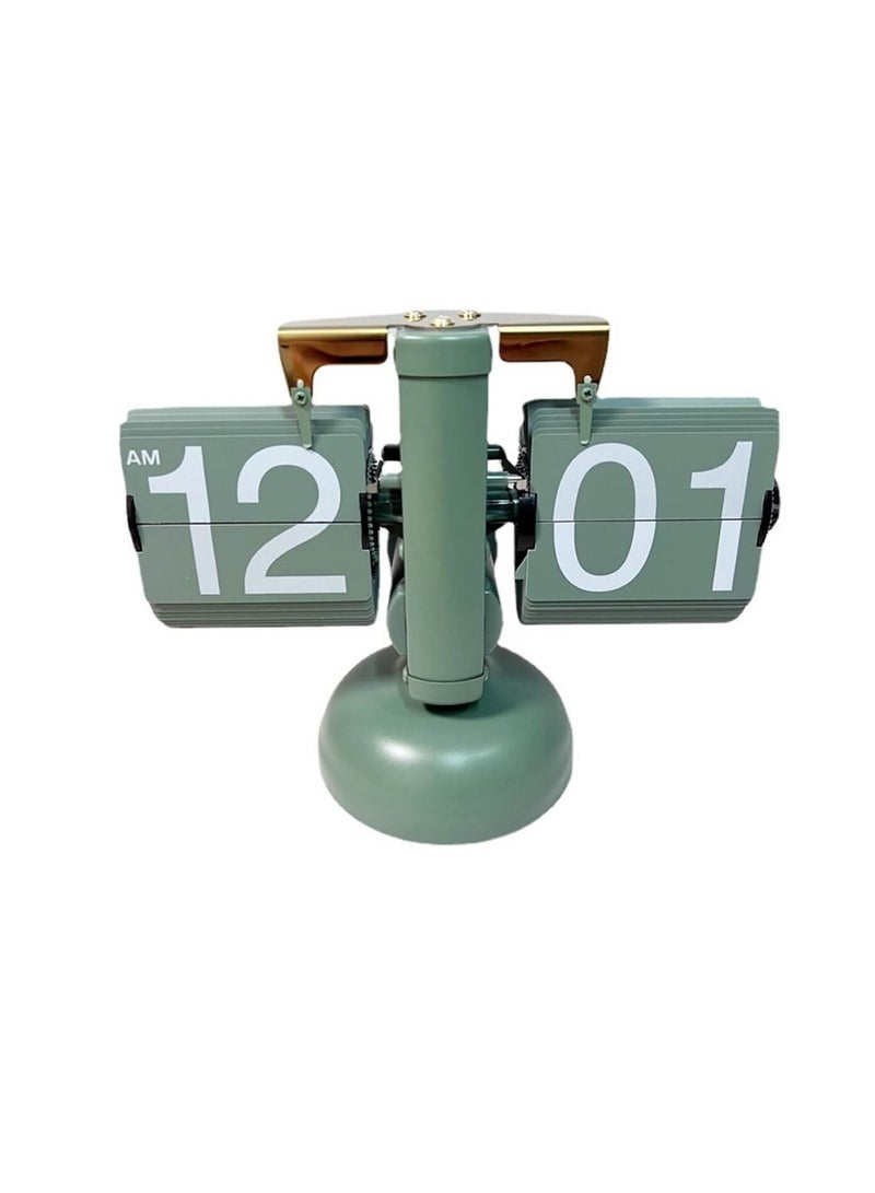 Flip Desk Clock – Mechanical Retro Style ( Green)