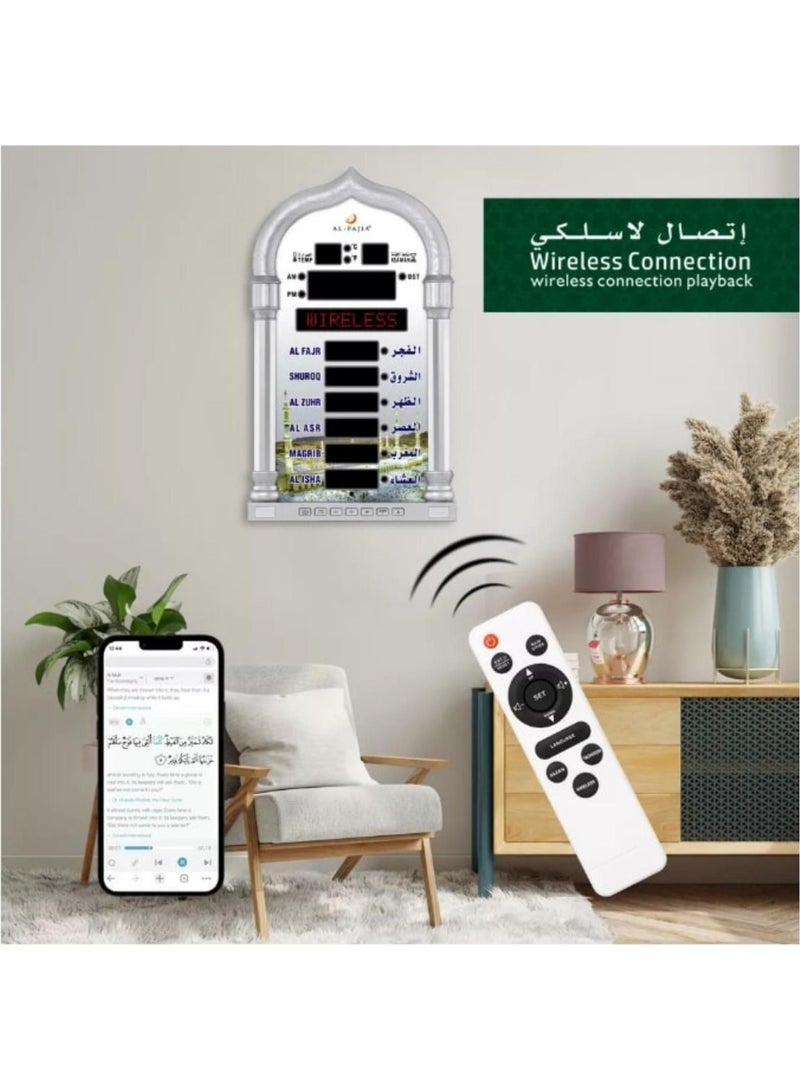 4008PRO AZAN Clock AL-HARAMEEN Azan Clock Islamic Azan Wall Clock Mosque Prayer Time Wall Clock Islamic Prayer Time Clock