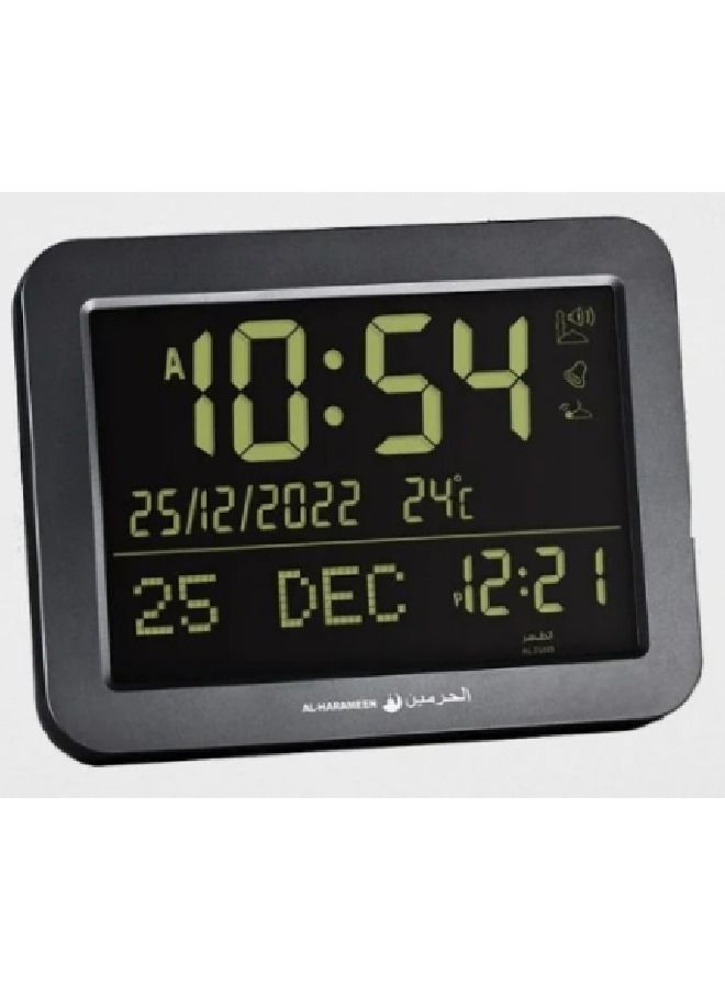Muslim Digital Azan Clock For Prayer HA-7021 Black