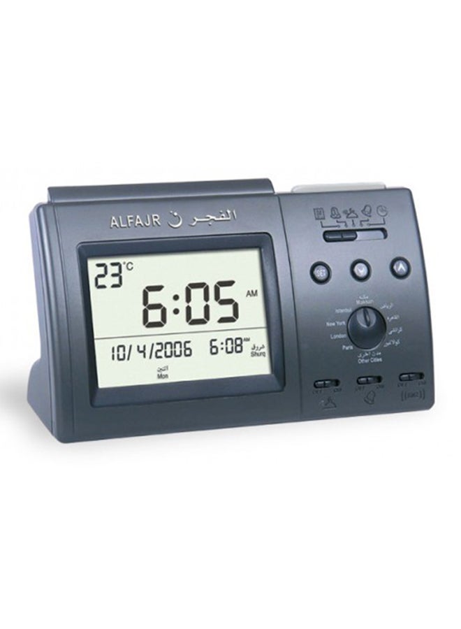Five Azan Alarm Clock Black