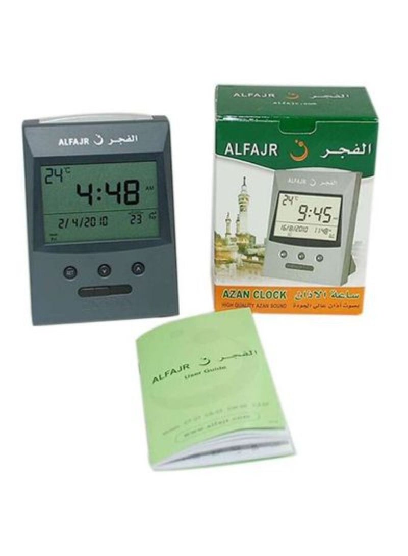 Alarm Clock With Azan Sound Grey/Black