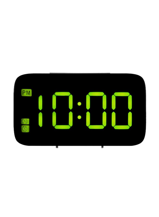 Usb Charge Voice Control Led Alarm Clock Black 12x6.6x2.5cm