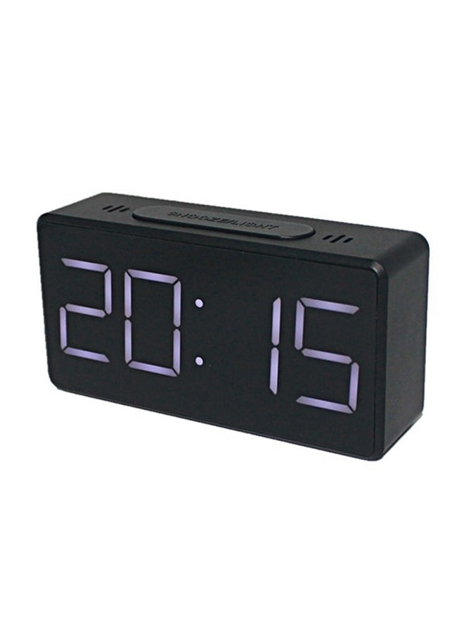 USB Charging LED Digital Display Alarm Clock Black