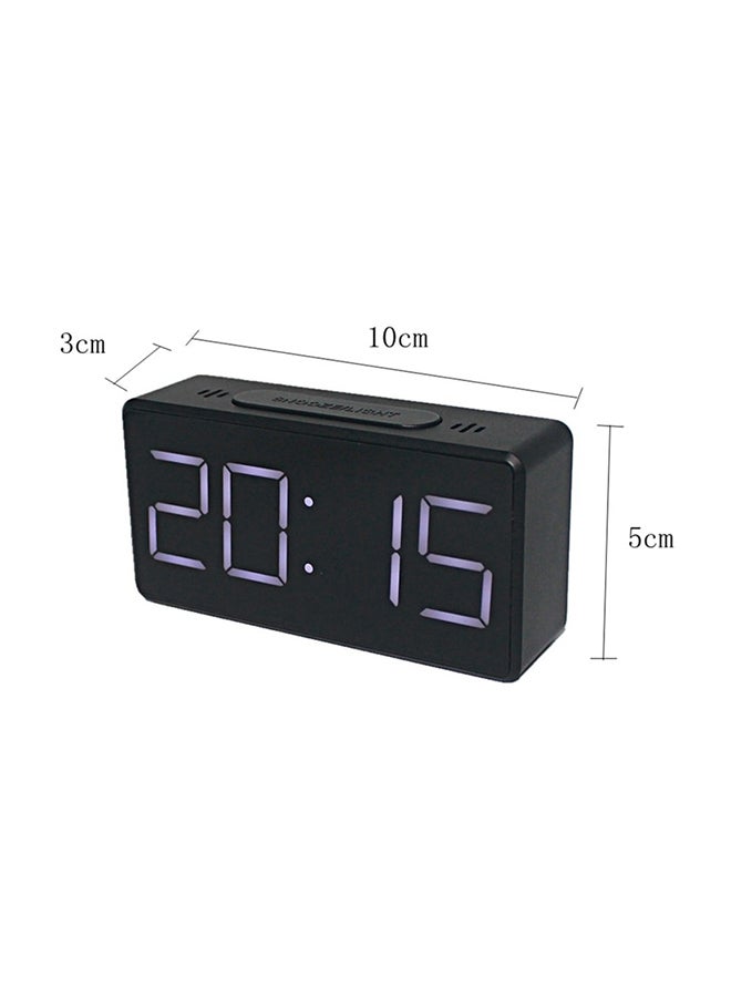 USB Charging LED Digital Display Alarm Clock Black