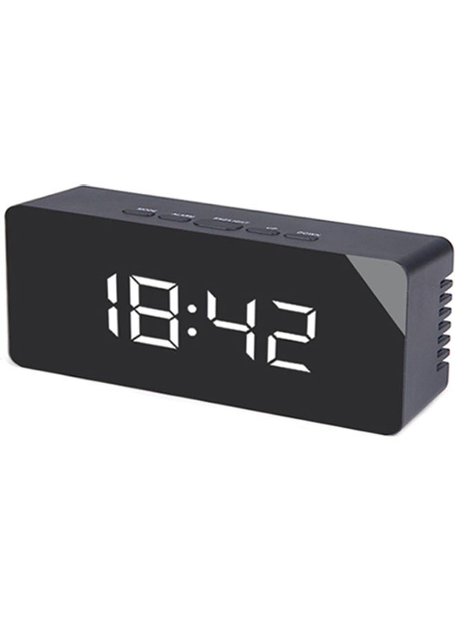 Mirror Digital Alarm Clock Black 14.50 x 4.30 x 7.80cm