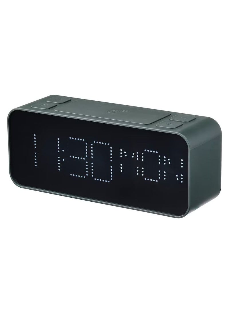 BONDTOLVAN Alarm clock, digital/green, 20x8 cm
