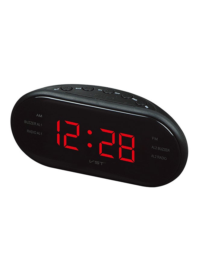 Digital LED Alarm Clock with FM / AM Radio Function Black