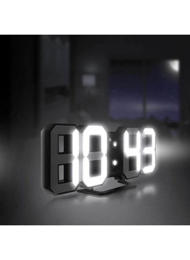 LED Digital Alarm Clock White