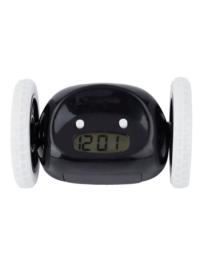 Creative Design LCD Display Running Alarm Clock Black/White