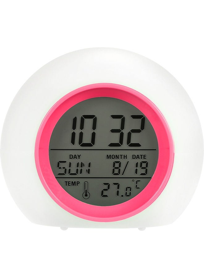 Digital Alarm Clock Pink 15x12x13cm