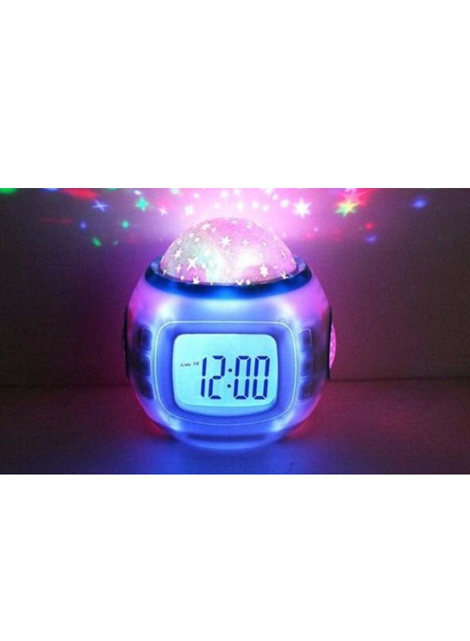 Starry Star Glowing LED Digital Alarm Clock White/Blue/Grey
