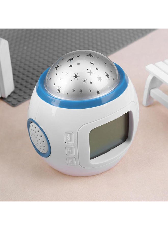 Starry Star Glowing LED Digital Alarm Clock White/Blue/Grey