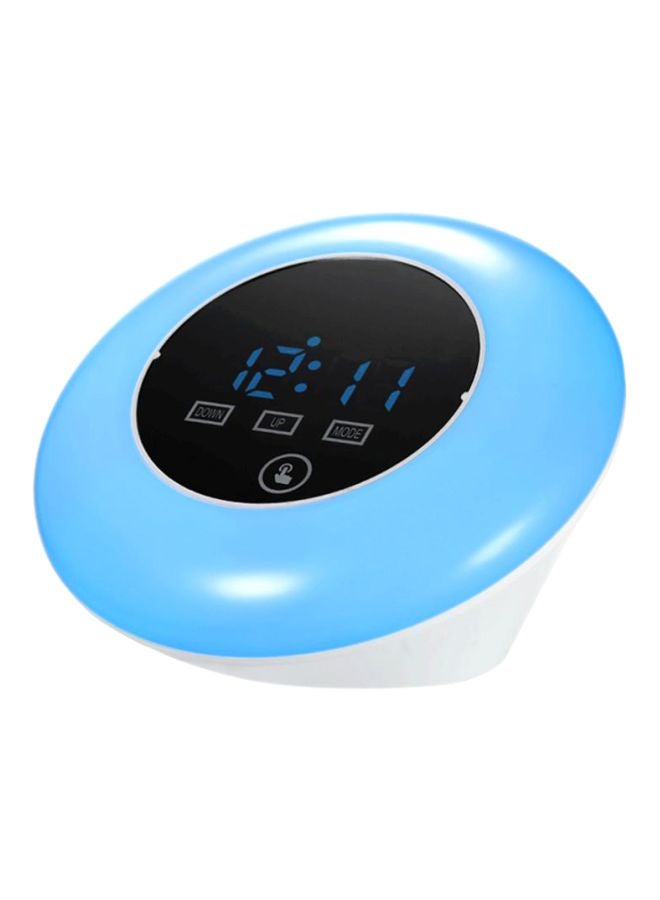 Digital LED Touch Mirror Alarm Clock Blue/White
