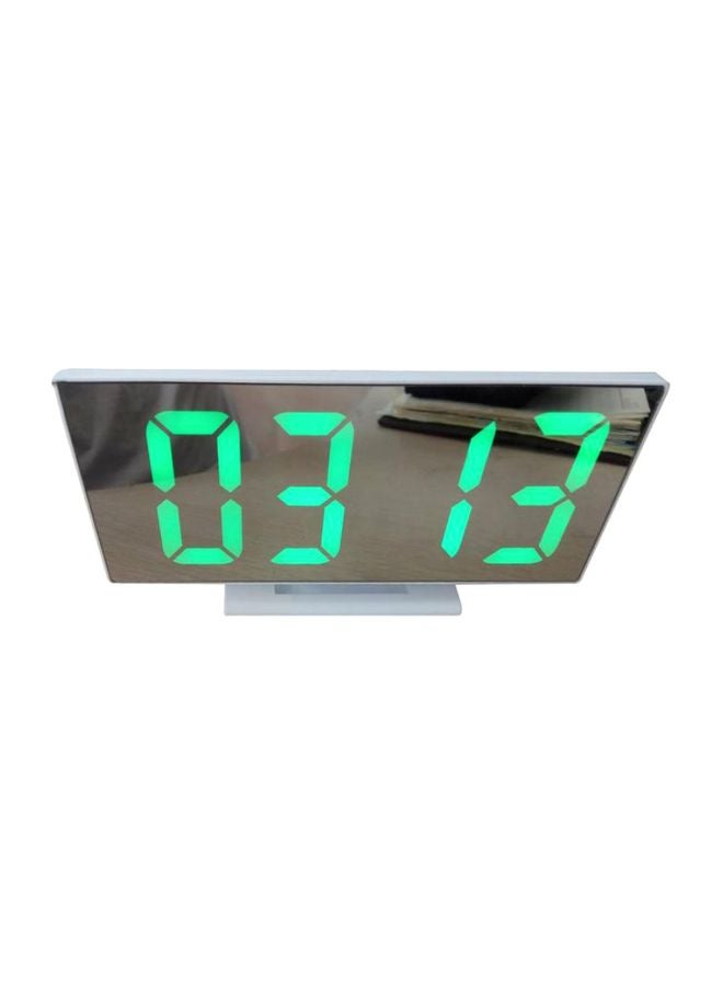 Digital LED Alarm Clock Green/Black/Silver 19x10x4.5cm
