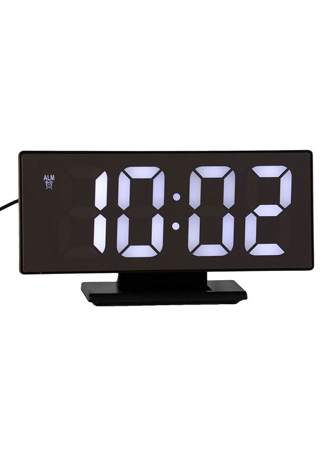 Digital Mirror Surface Alarm Clock Black