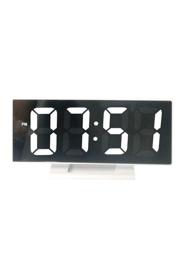 Digital Mirror Surface Alarm Clock Black