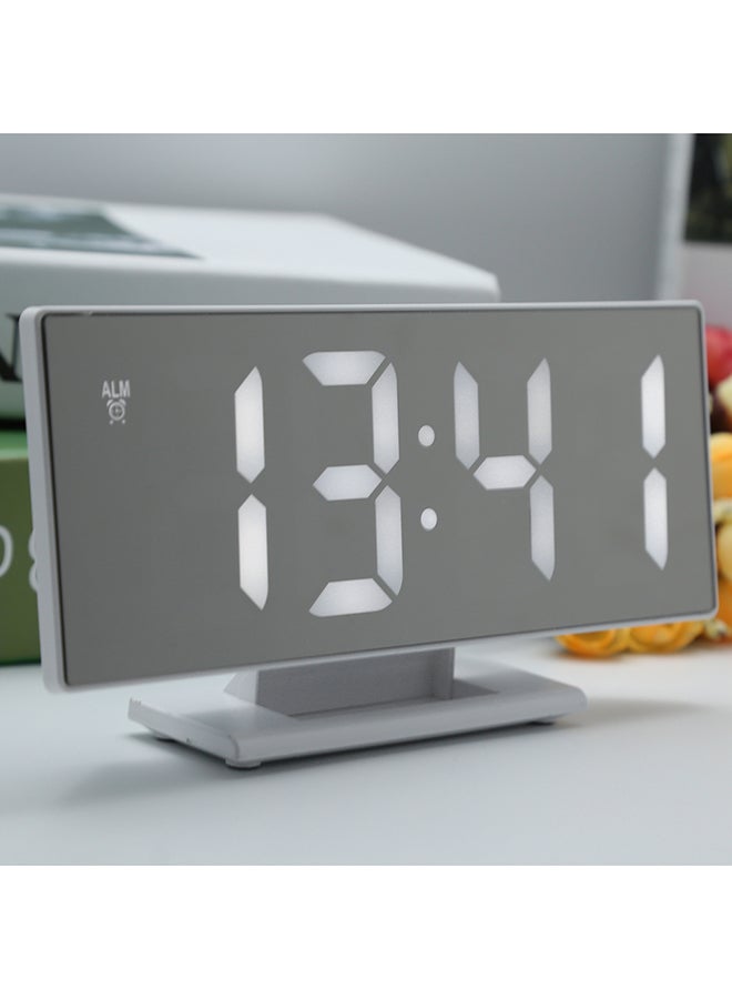 Digital Mirror Surface Alarm Clock Black