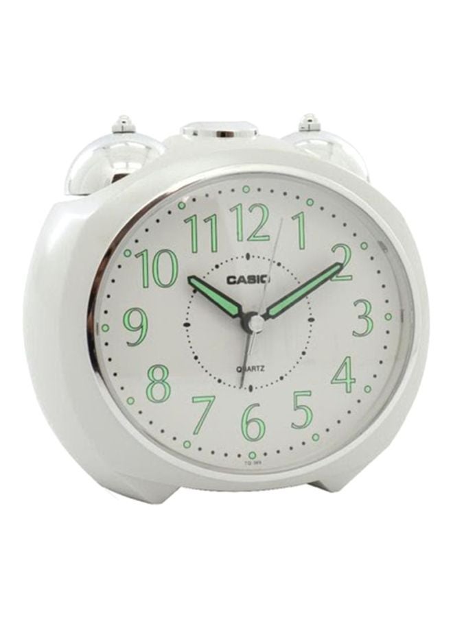 Table Quartz Alarm Clock White