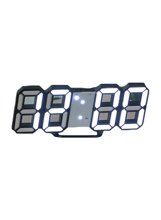Digital LED Alarm Clock Black 9.2x24x2cm