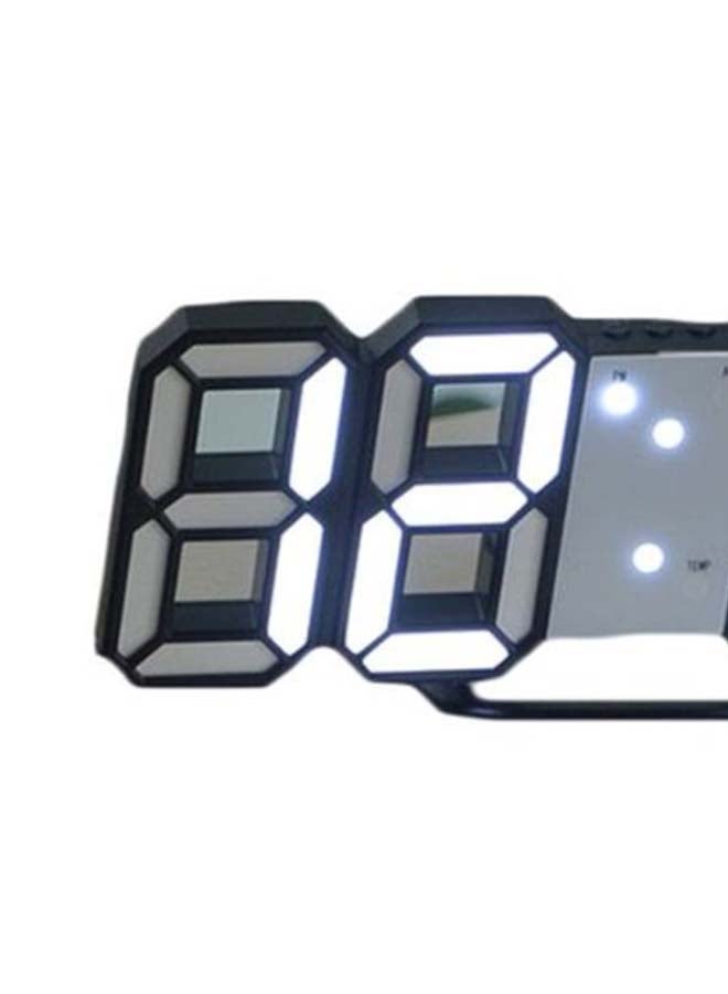 Digital LED Alarm Clock Black 9.2x24x2cm